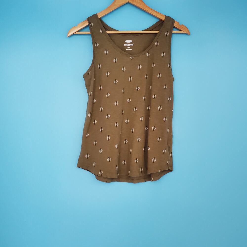 Old Navy Tank Size Small Olive Green Round Neck Sleeveless